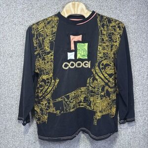 COOGI Shirt Mens 4XL Black Long Sleeve Logo Graphic Tee Streetwear Hip Hop